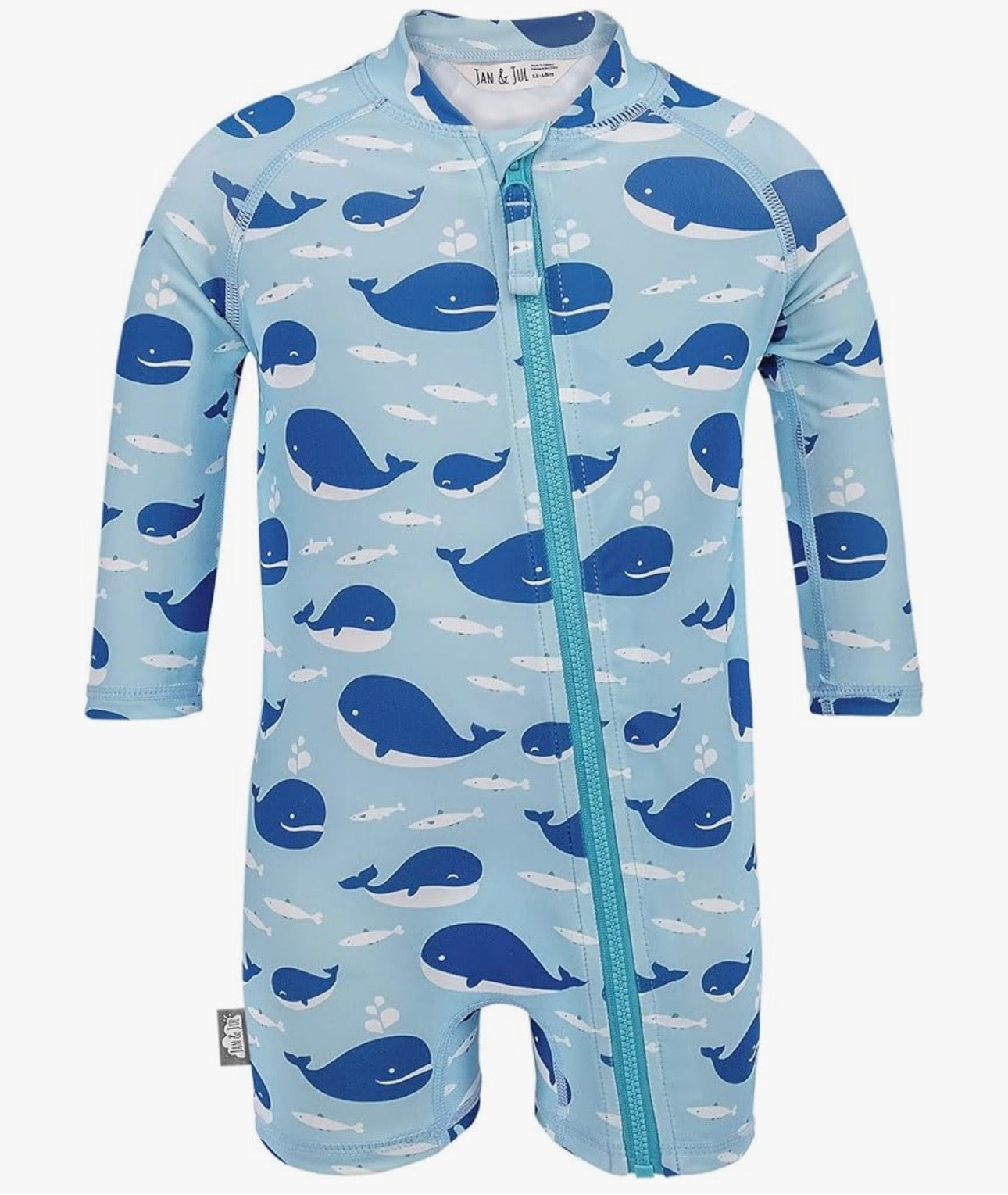 Jan & Jul One Piece UV Sun Suit | blue whale