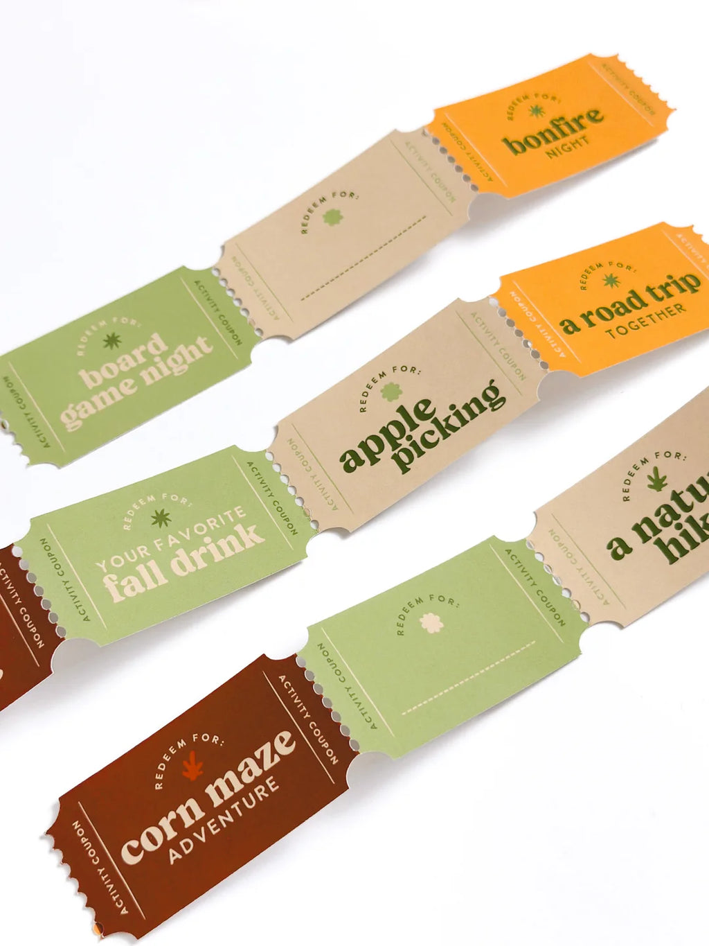 Fall Activity Coupon Pack - Boo Basket Stuffer