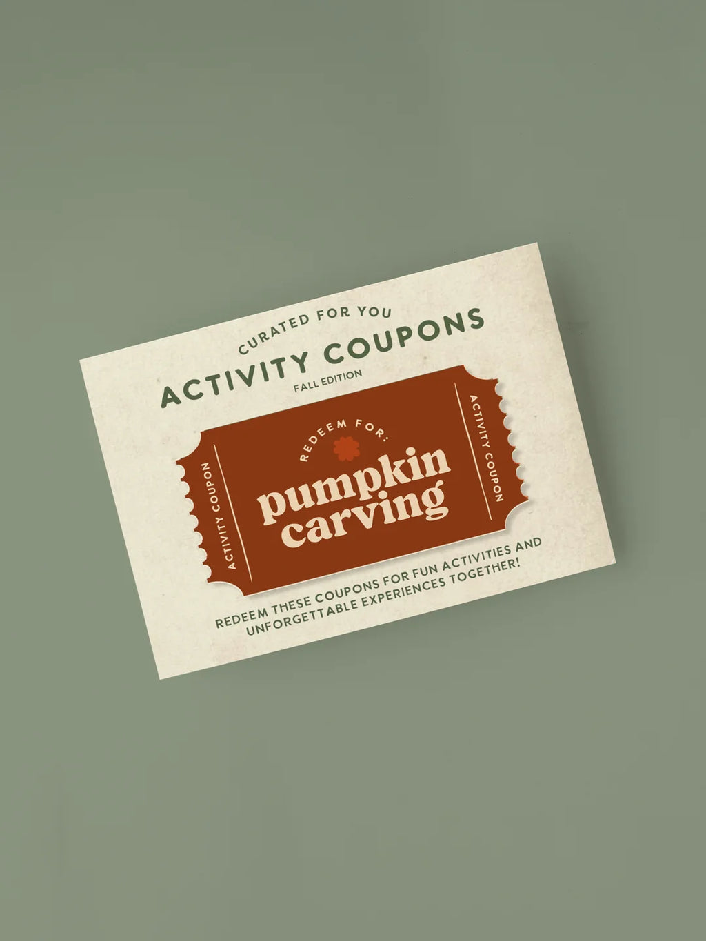 Fall Activity Coupon Pack - Boo Basket Stuffer