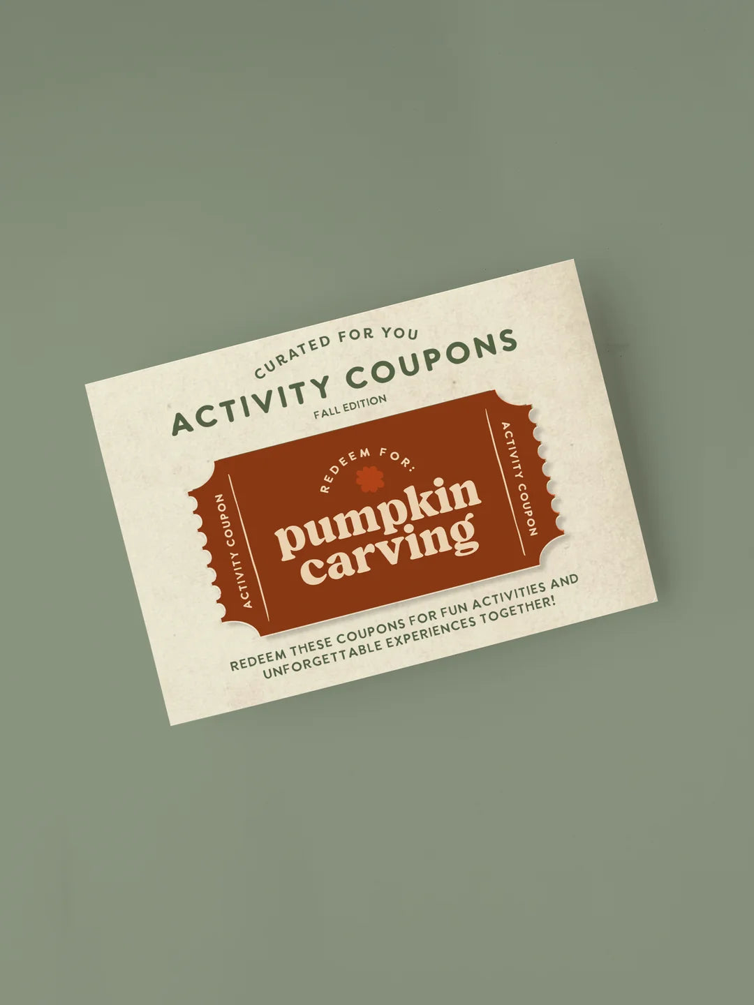 Fall Activity Coupon Pack - Boo Basket Stuffer