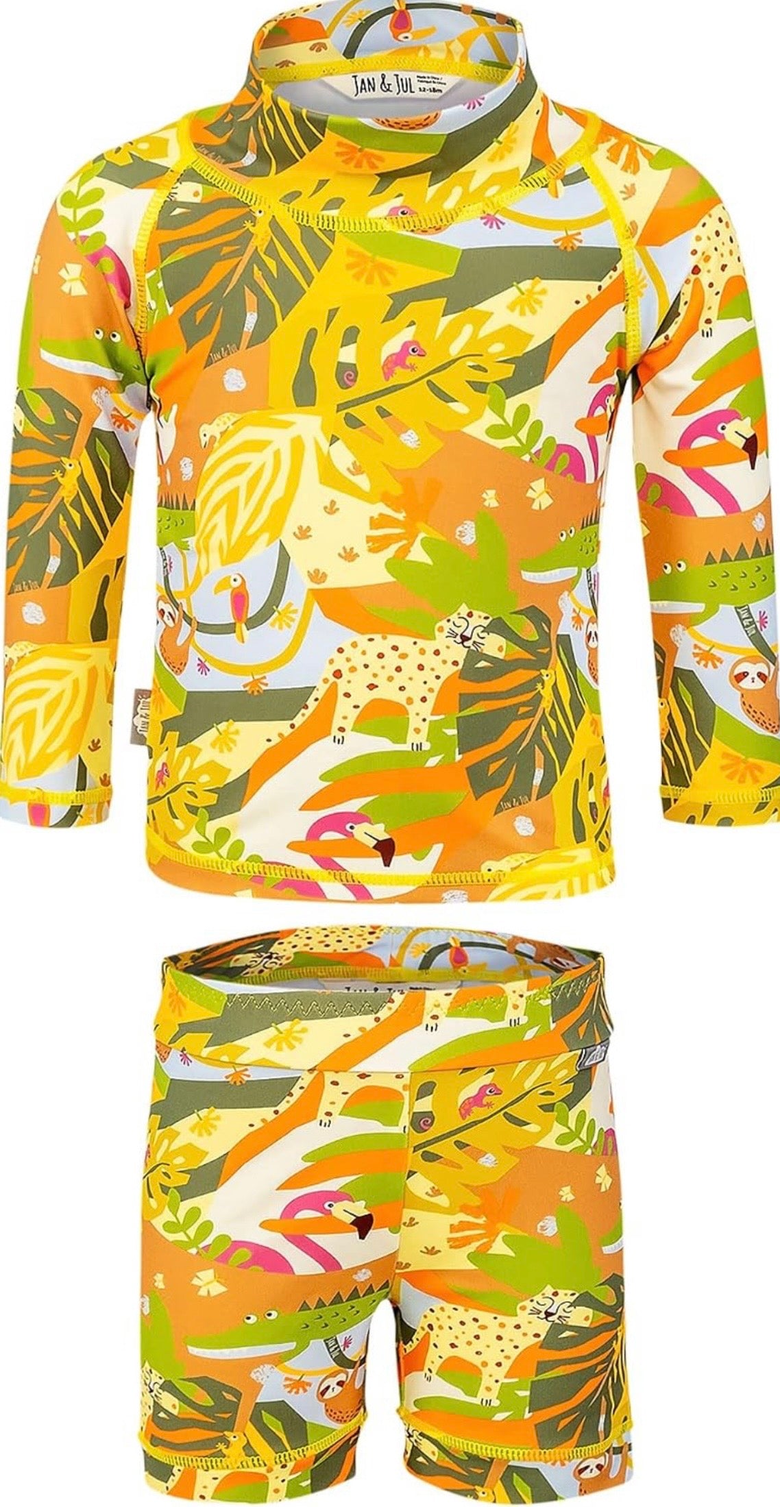 Jan & Jul UV Rashguard Set | Jungle Friends