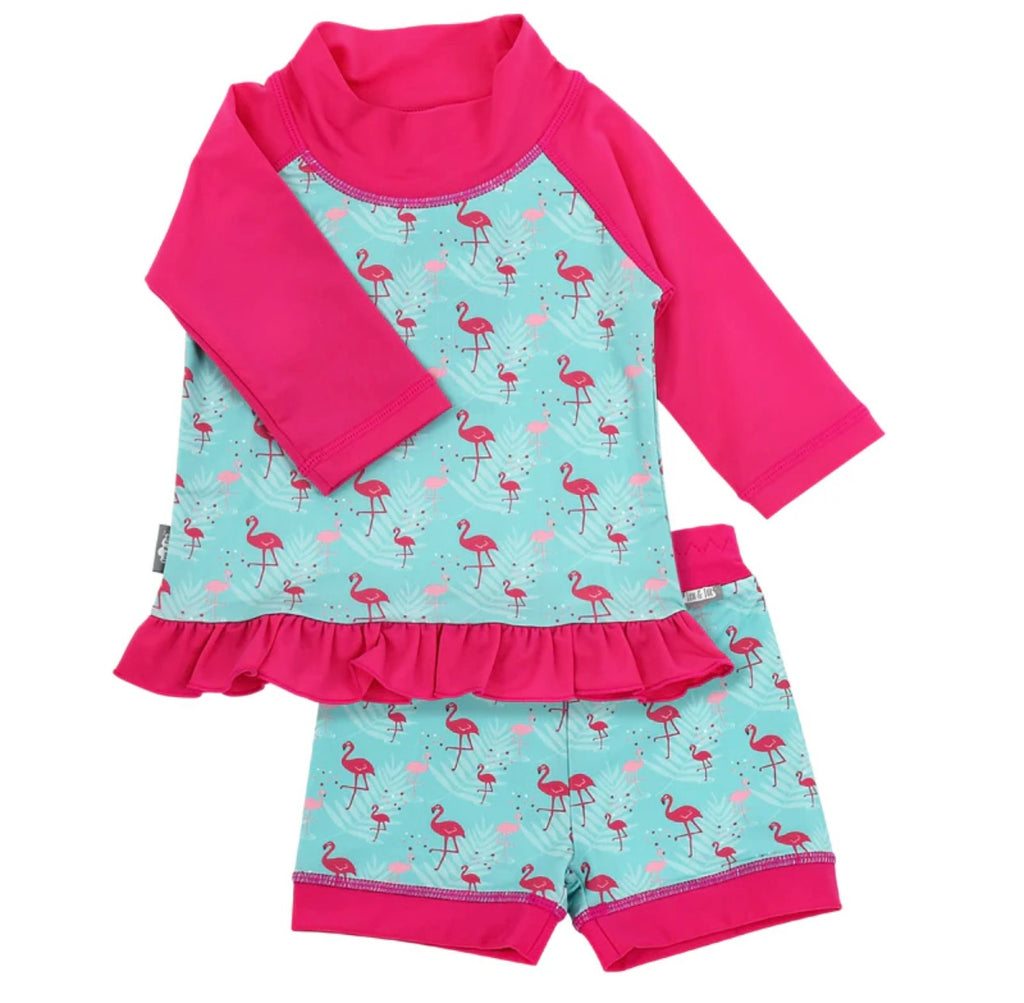 Jan & Jul Sun & splash 2-piece UV Suit | Flamingo
