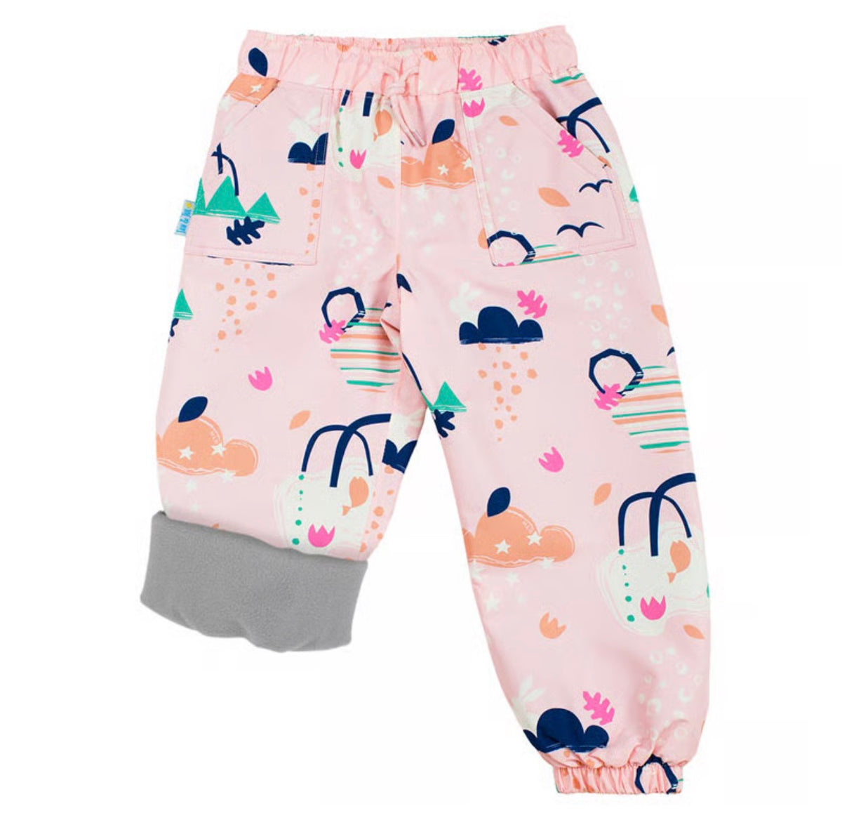 Kids Fleece Lined Rain Pants