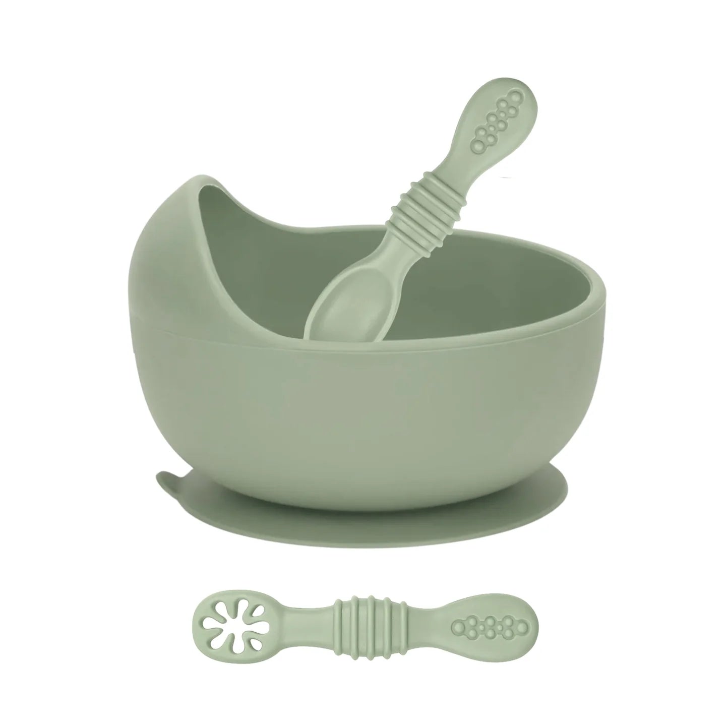 Suction bowl and training spoons