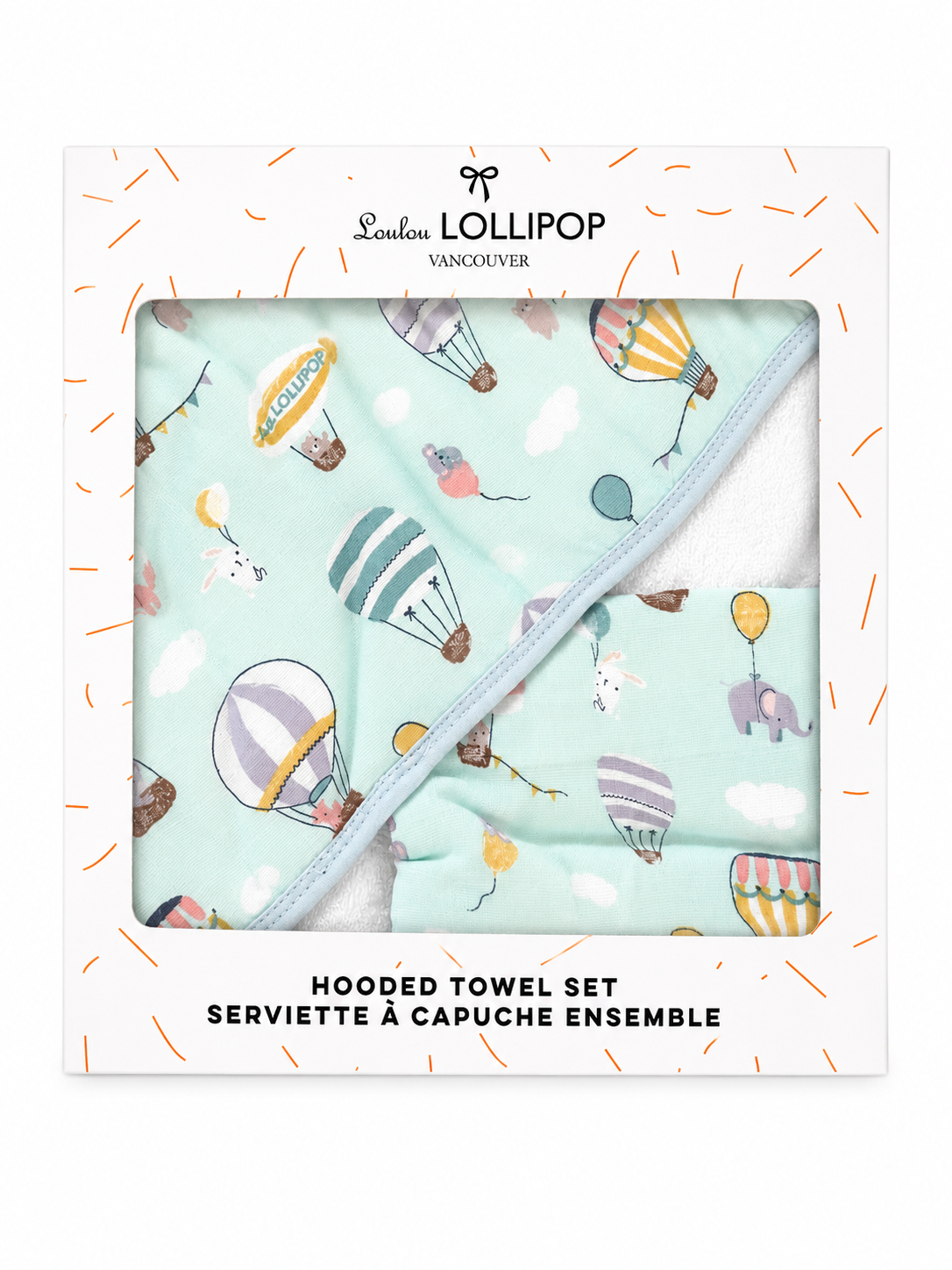 Loulou Lollipop hooded towel set