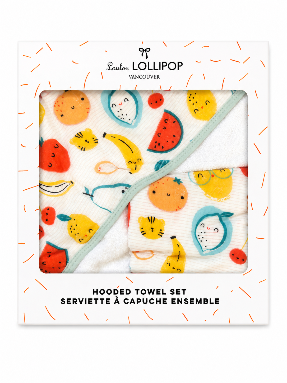 Loulou Lollipop hooded towel set