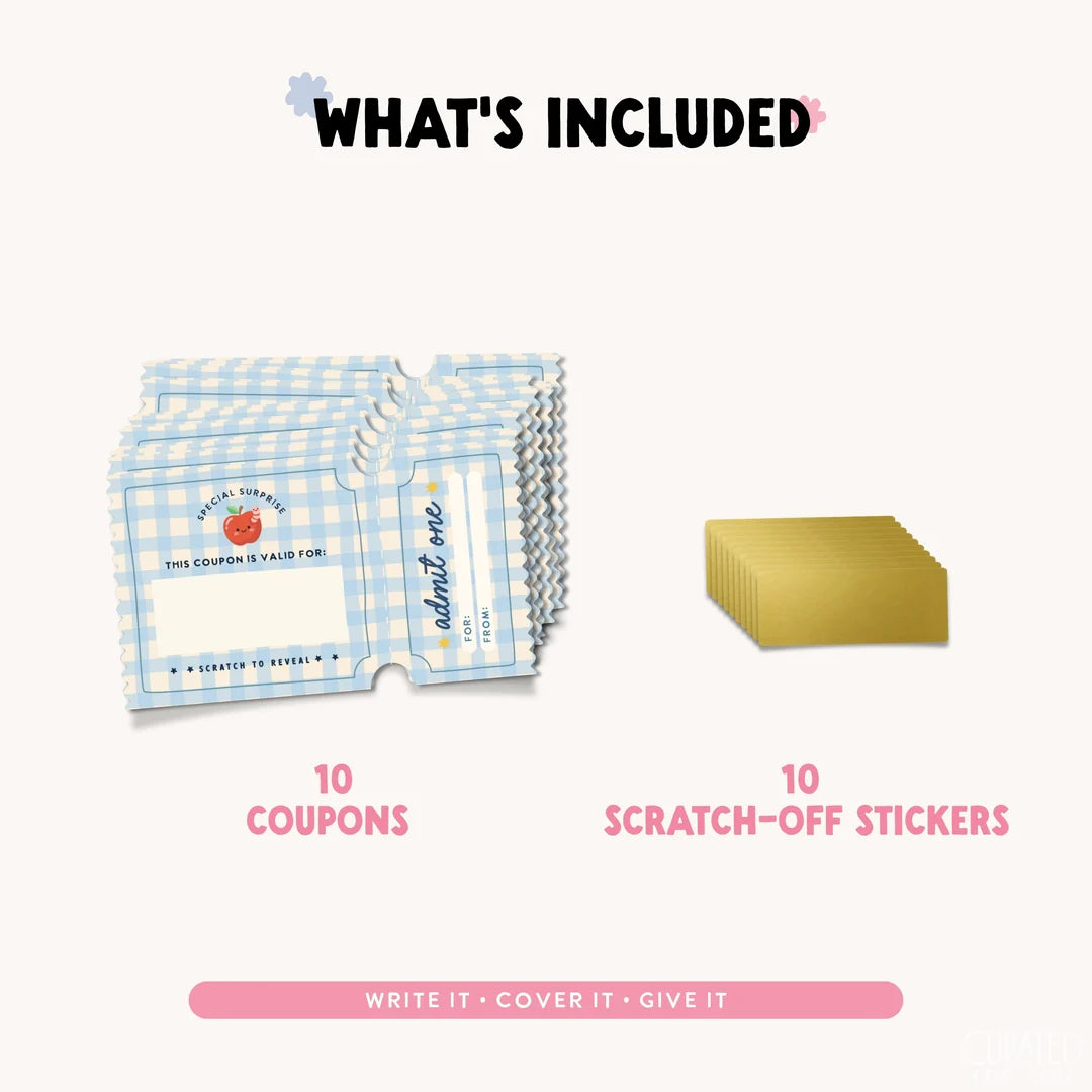 Scratch-Off Reward Coupons for Kids | Set of 10