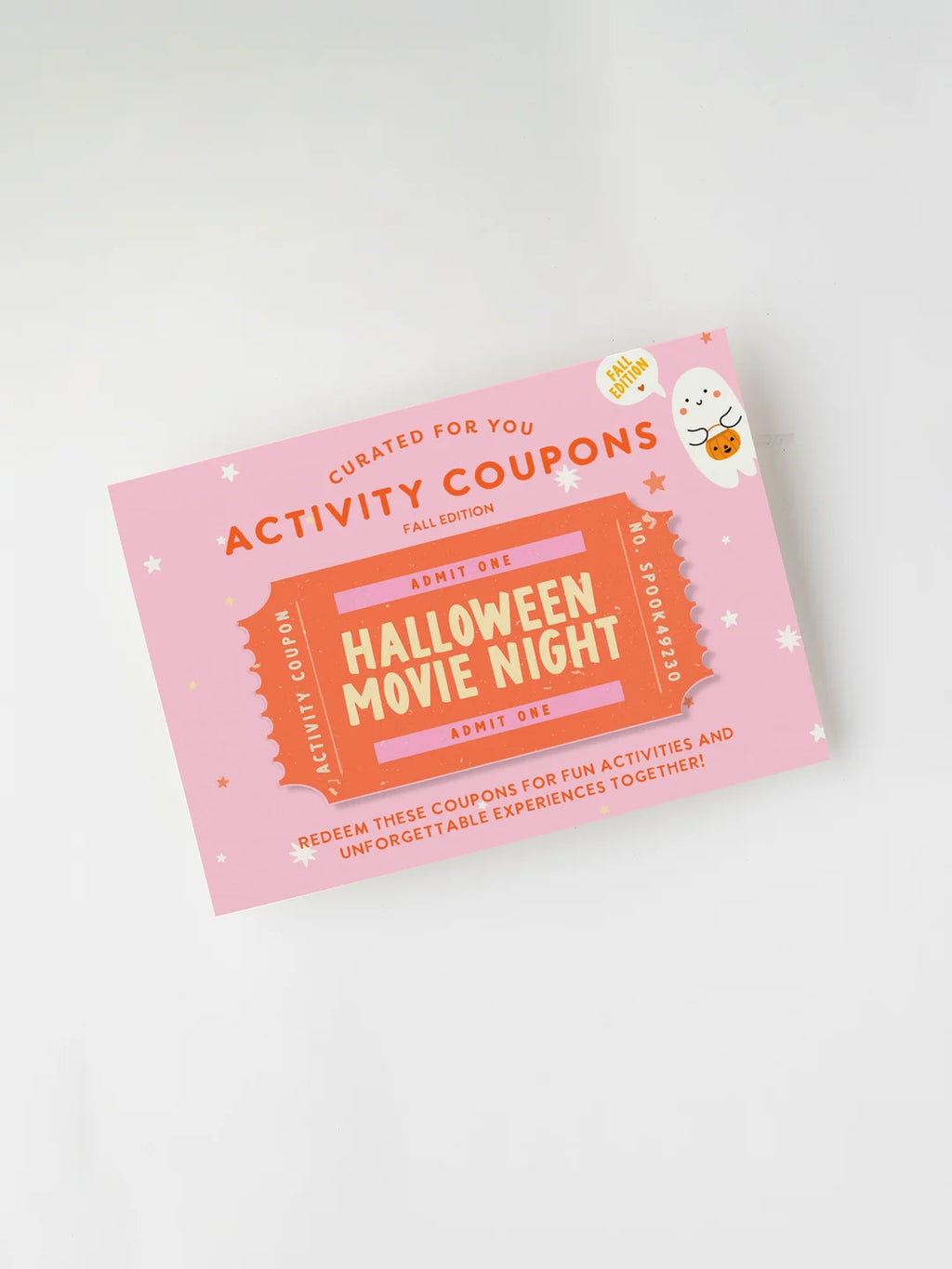 Fall Activity Coupons for Kids - Boo Basket Stuffer