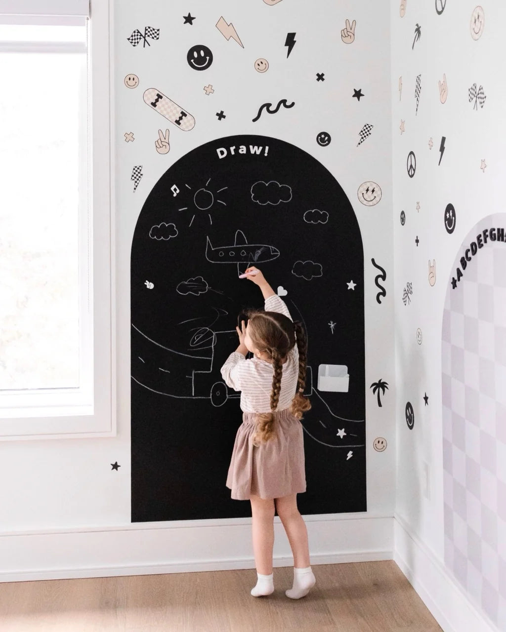 Dustless Chalk Crayons + Magnetic Holder Bundle for Magic Playwall